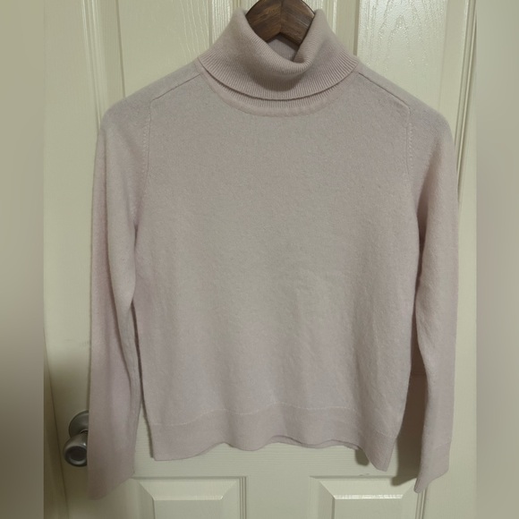 Quince Women's Pink Turtleneck Sweater - Picture 2 of 8